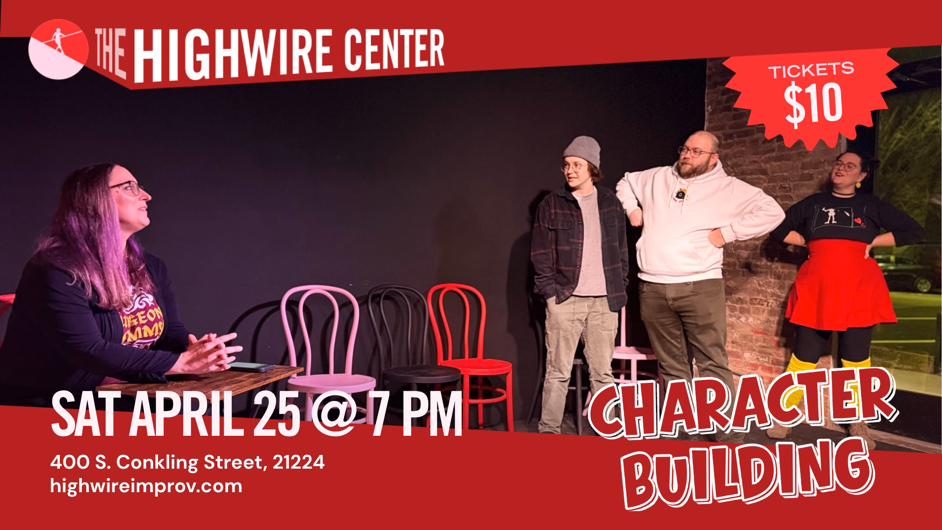 Character Building :  Improv at The Highwire Center!