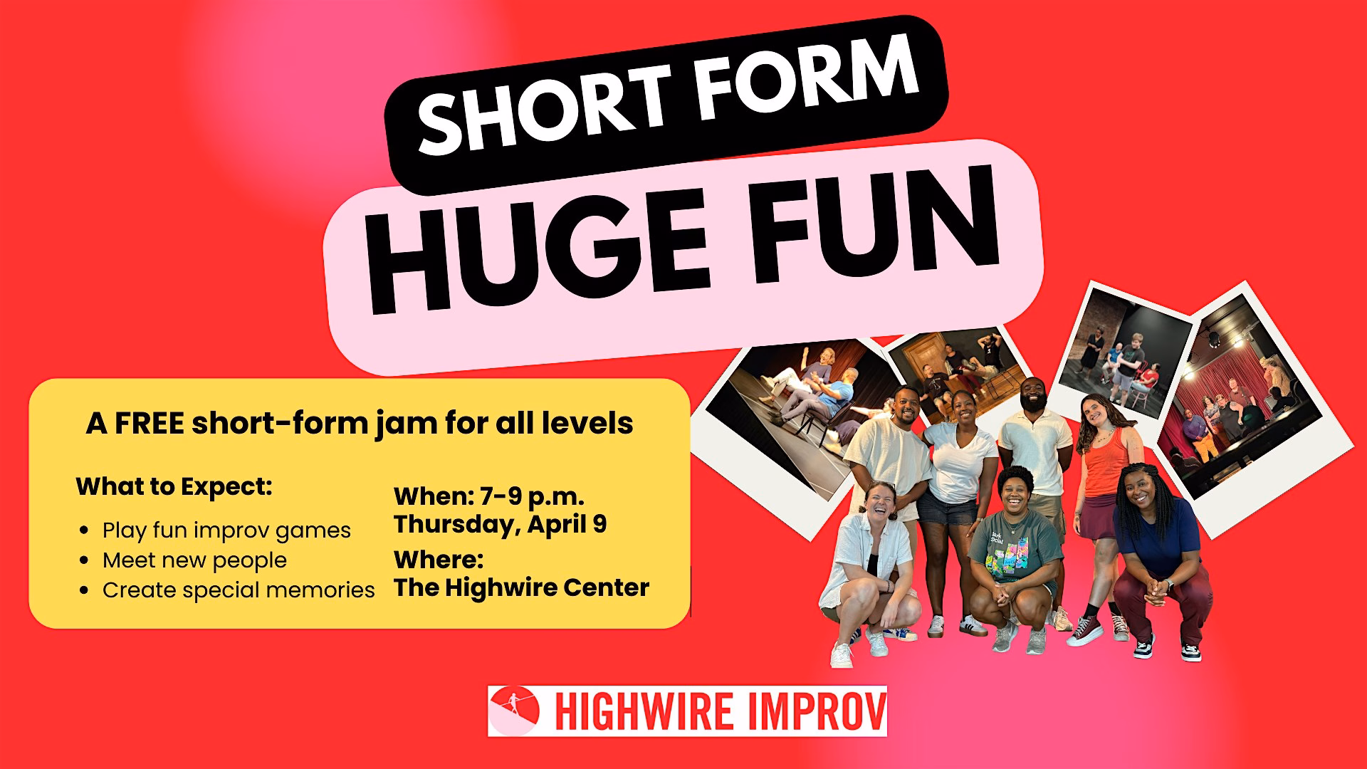 Short Form, Huge Fun: A Community Improv Jam