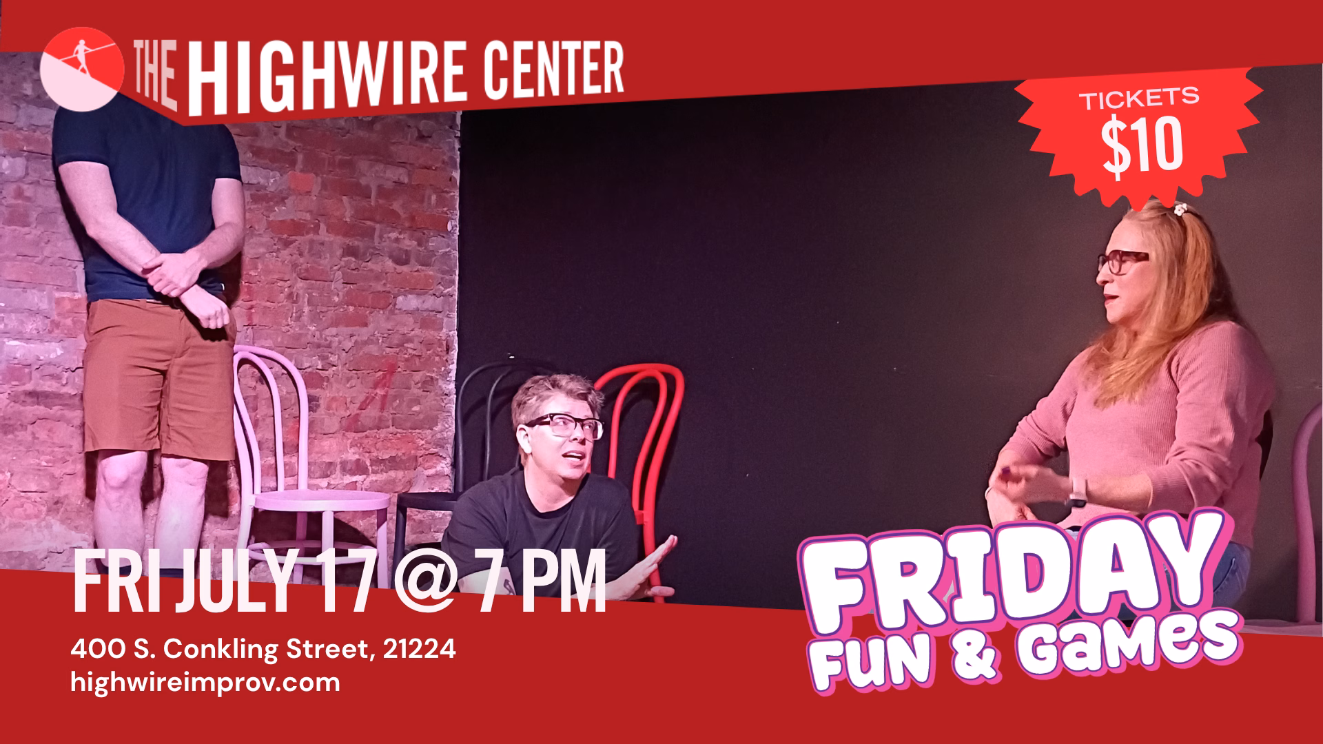 Friday Fun and Games: Improv Comedy at the Highwire Center!