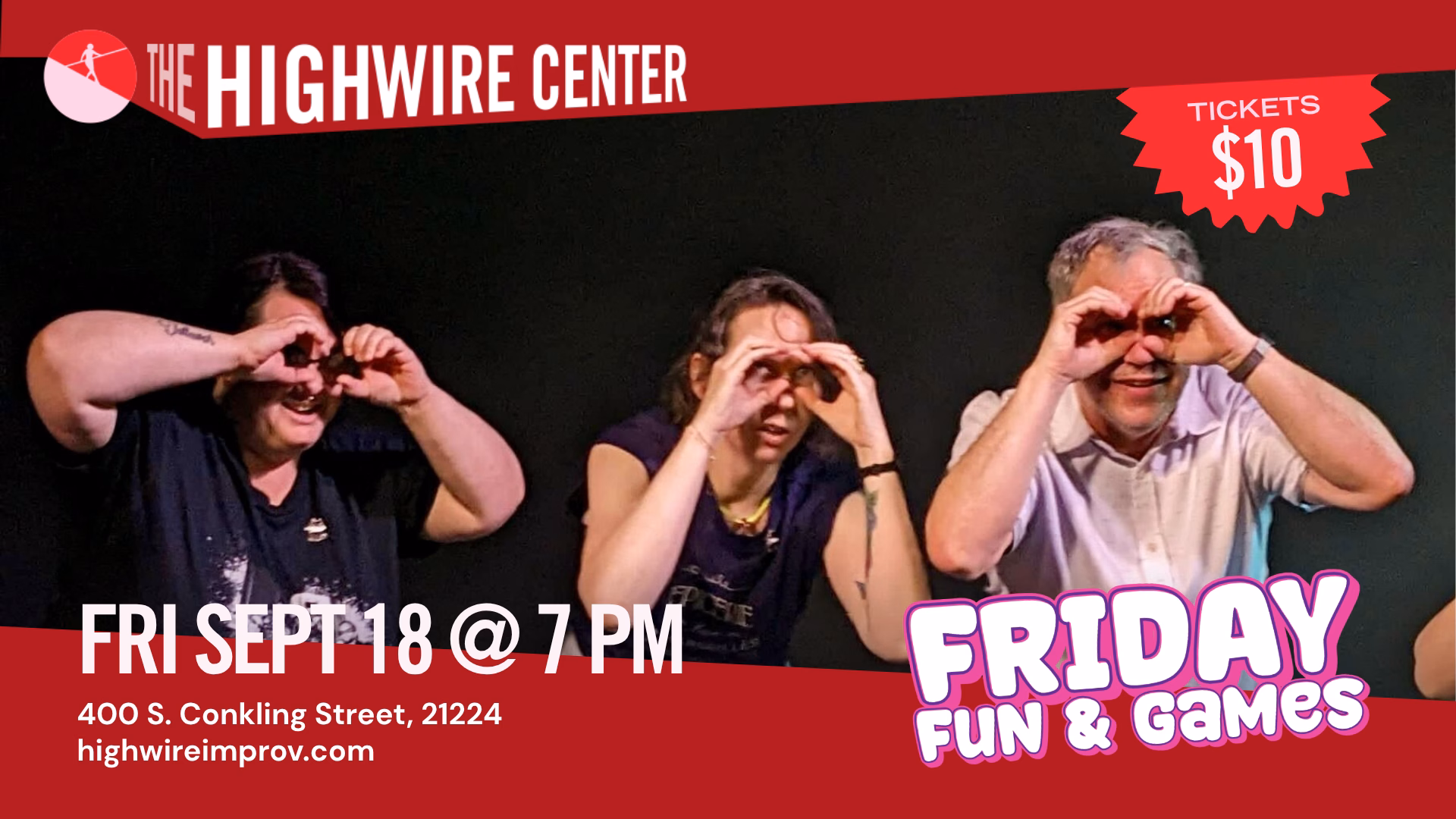 Friday Fun and Games: Improv Comedy at the Highwire Center!