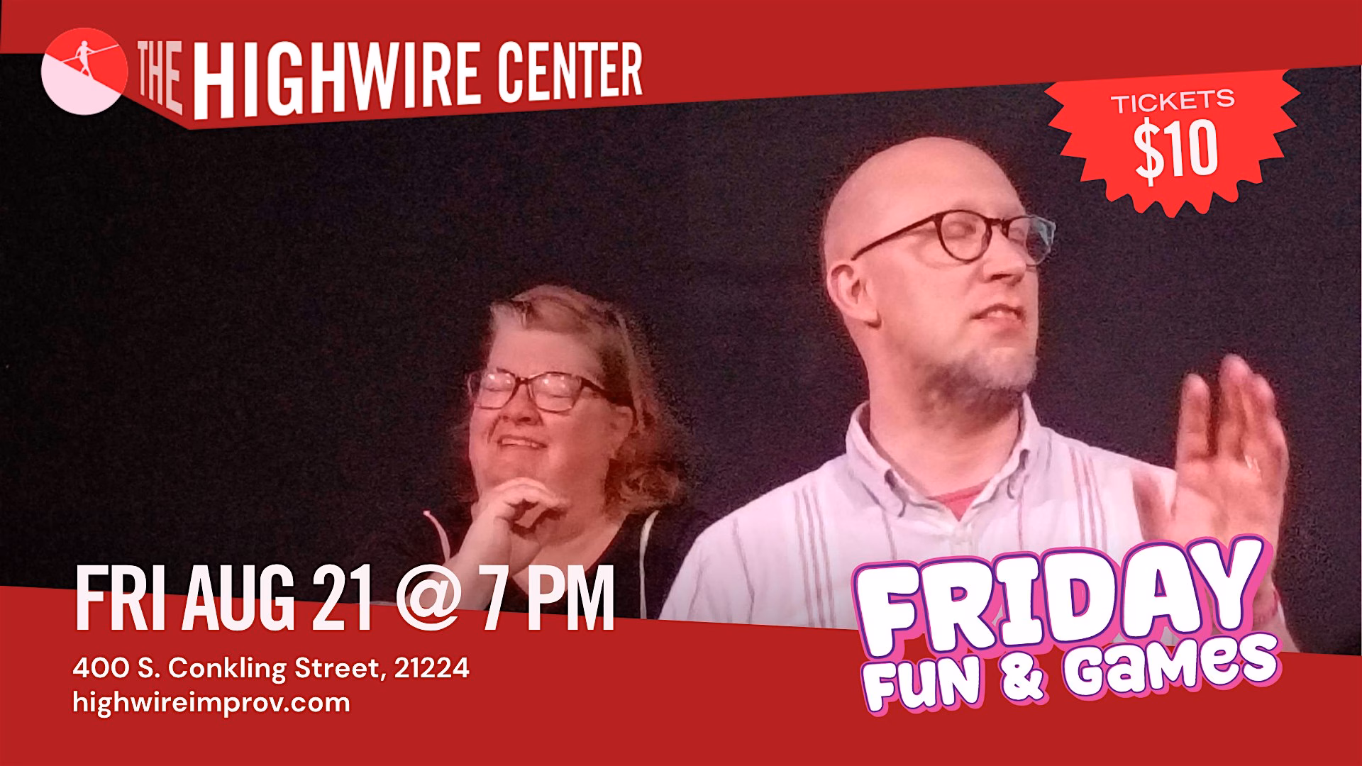 Friday Fun and Games: Improv Comedy at the Highwire Center!