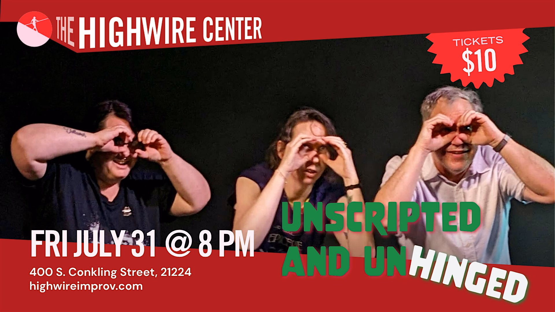 Unscripted and Unhinged: Improv Comedy at the Highwire Center!