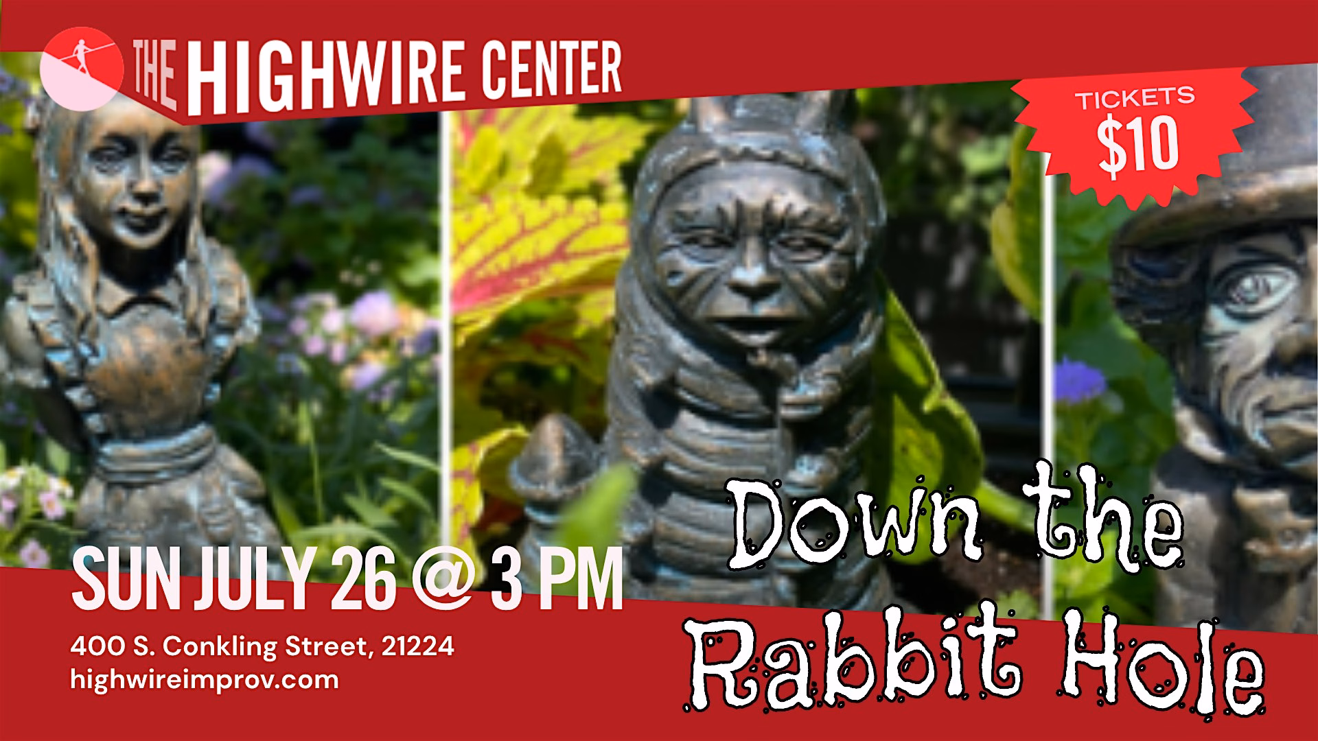 Down the Rabbit Hole: Curious Comedy at the Highwire Center!