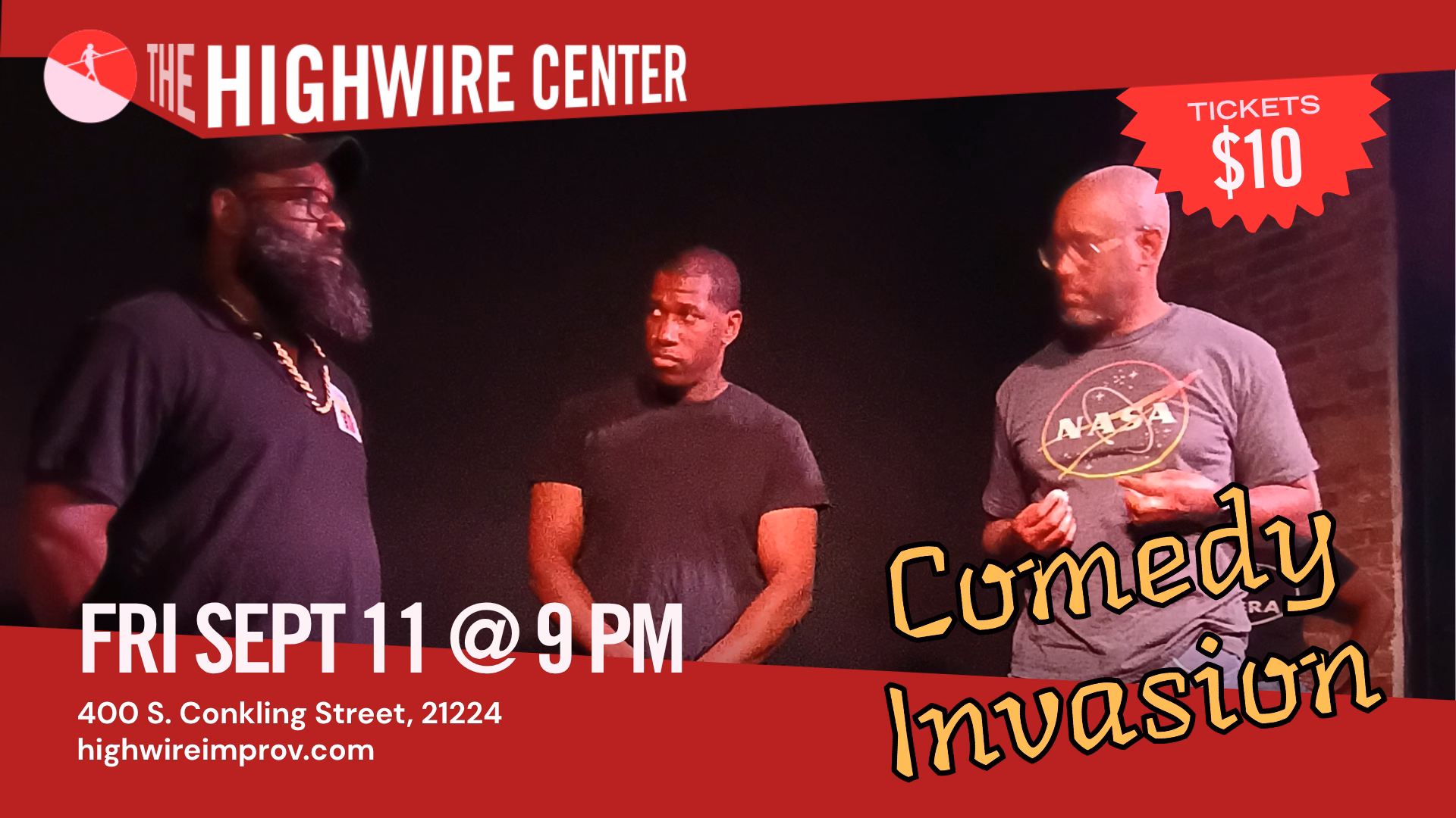 Comedy Invasion: Improv Comedy at the Highwire Center!