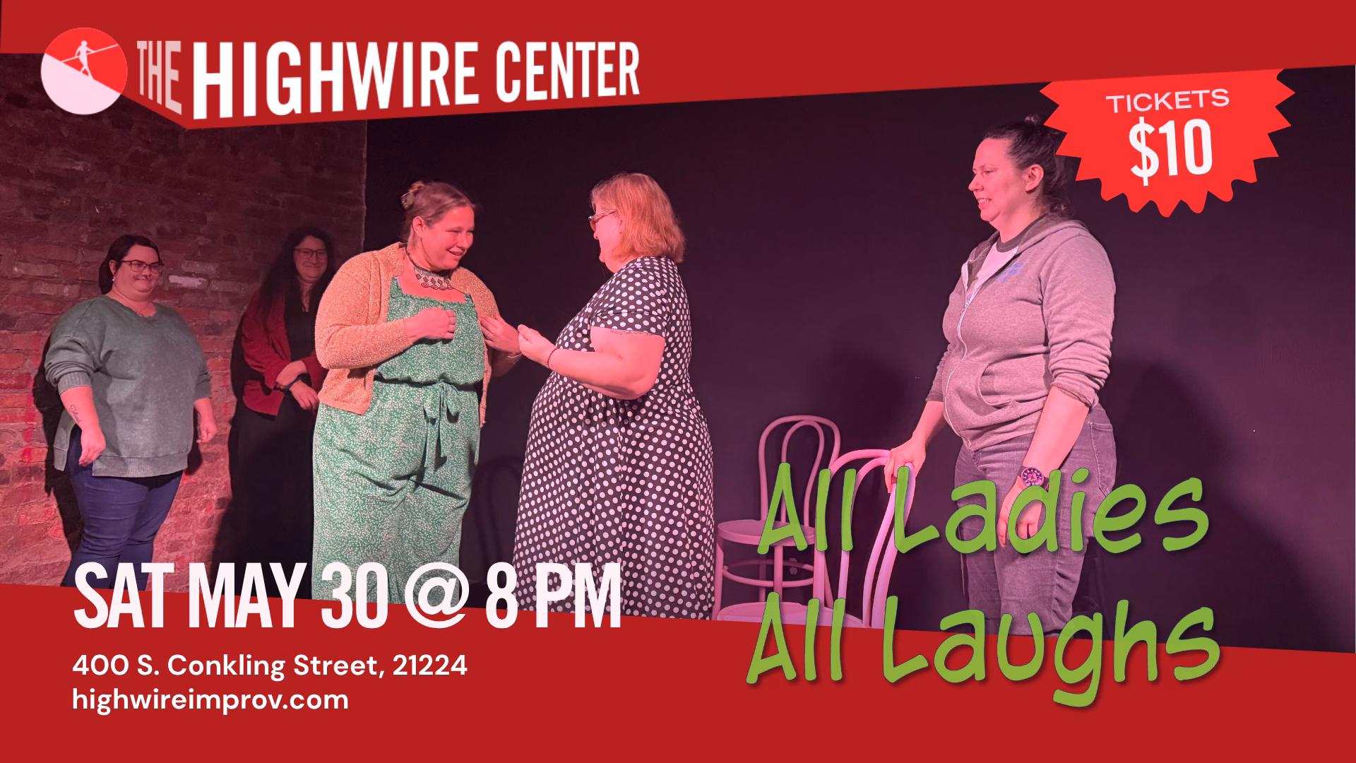 All Ladies, All Laughs: Improv Comedy at The Highwire Center!
