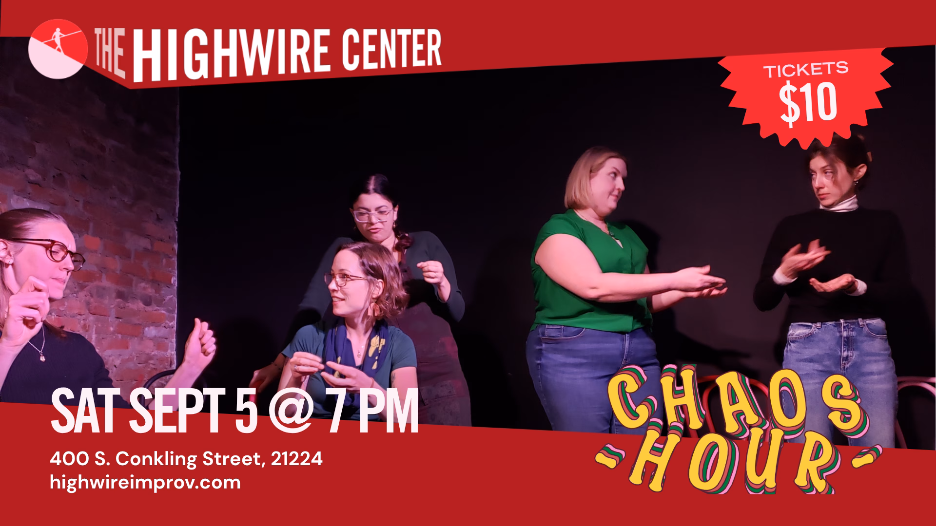 Chaos Hour: Improv Comedy at the Highwire Center!