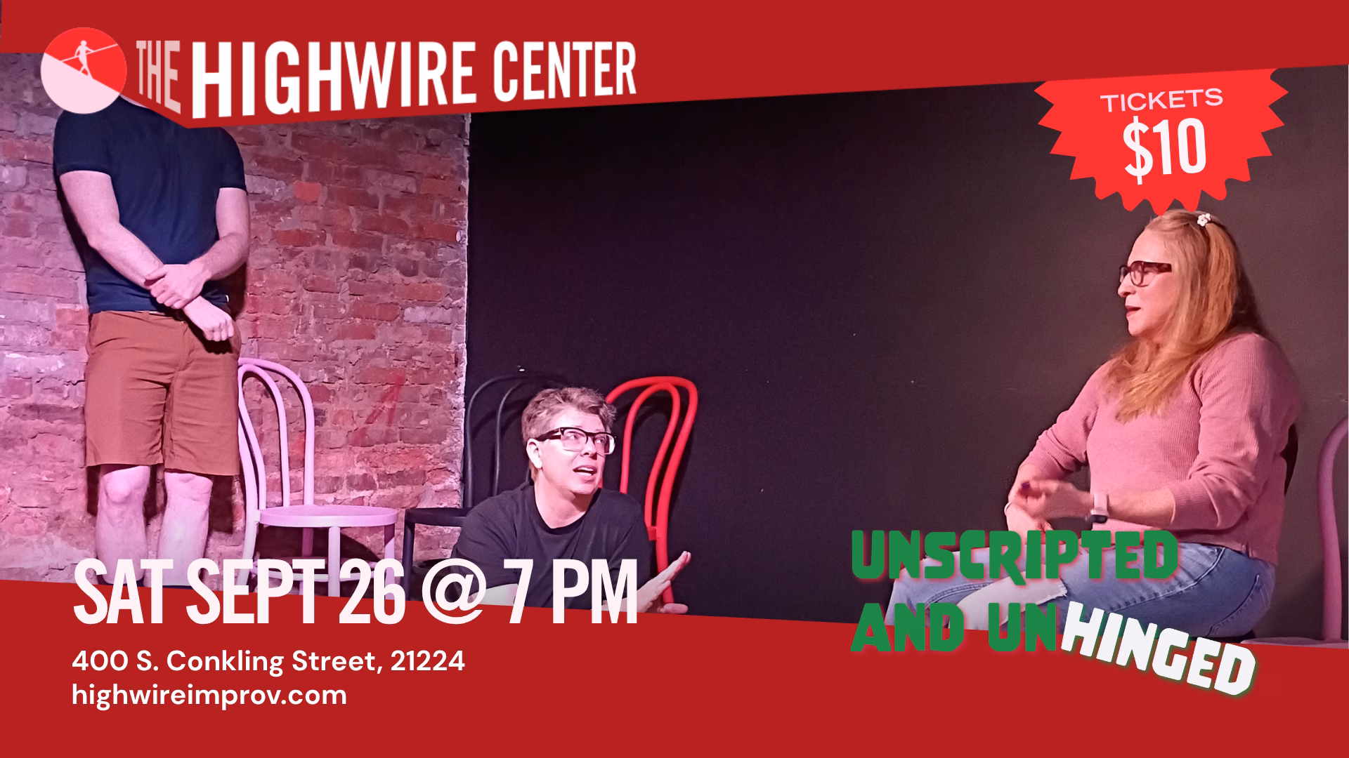 Unscripted and Unhinged: Improv Comedy at the Highwire Center!