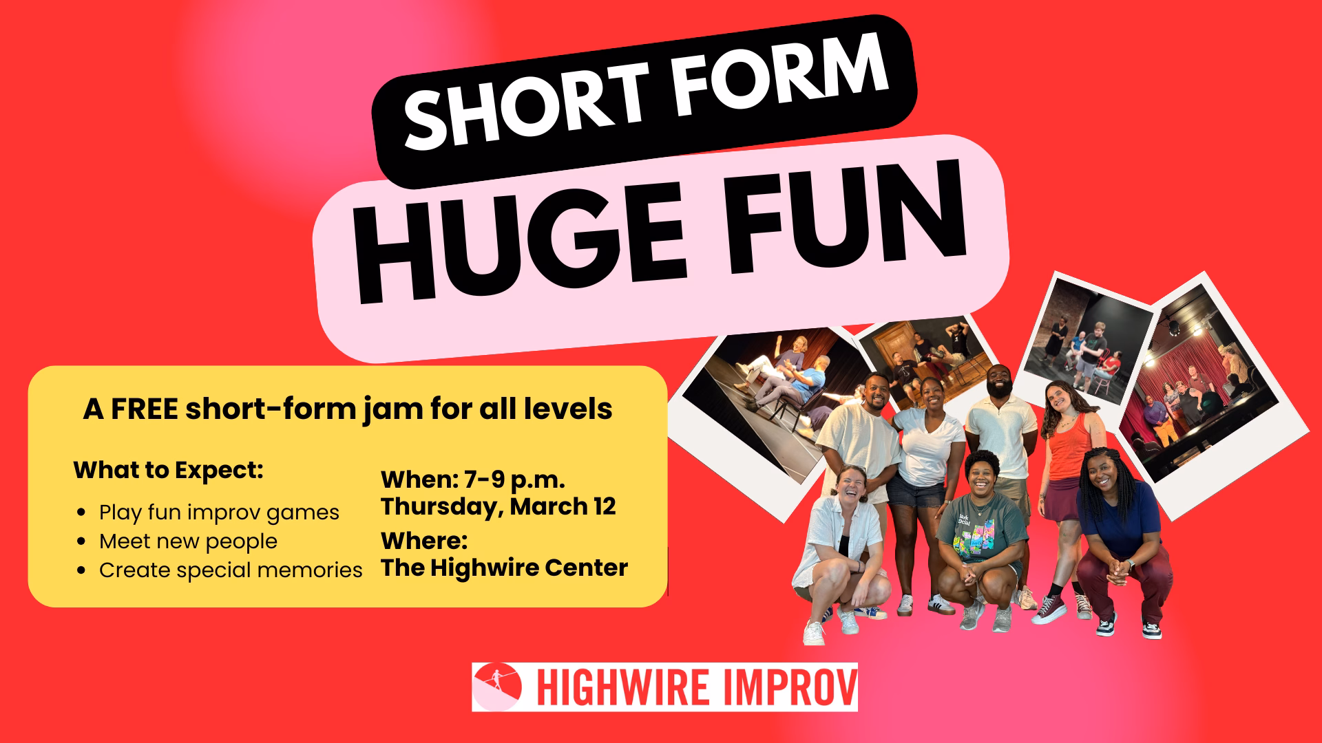 Short Form, Huge Fun: A Community Improv Jam