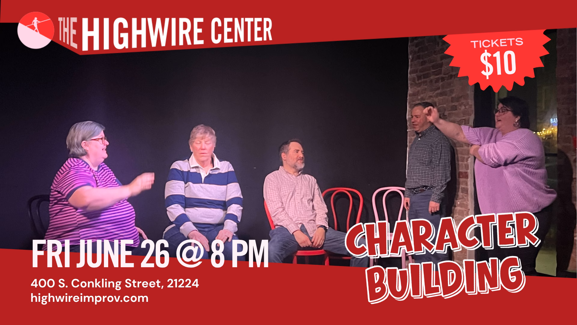 Character Building: Improv Comedy at The Highwire Center!