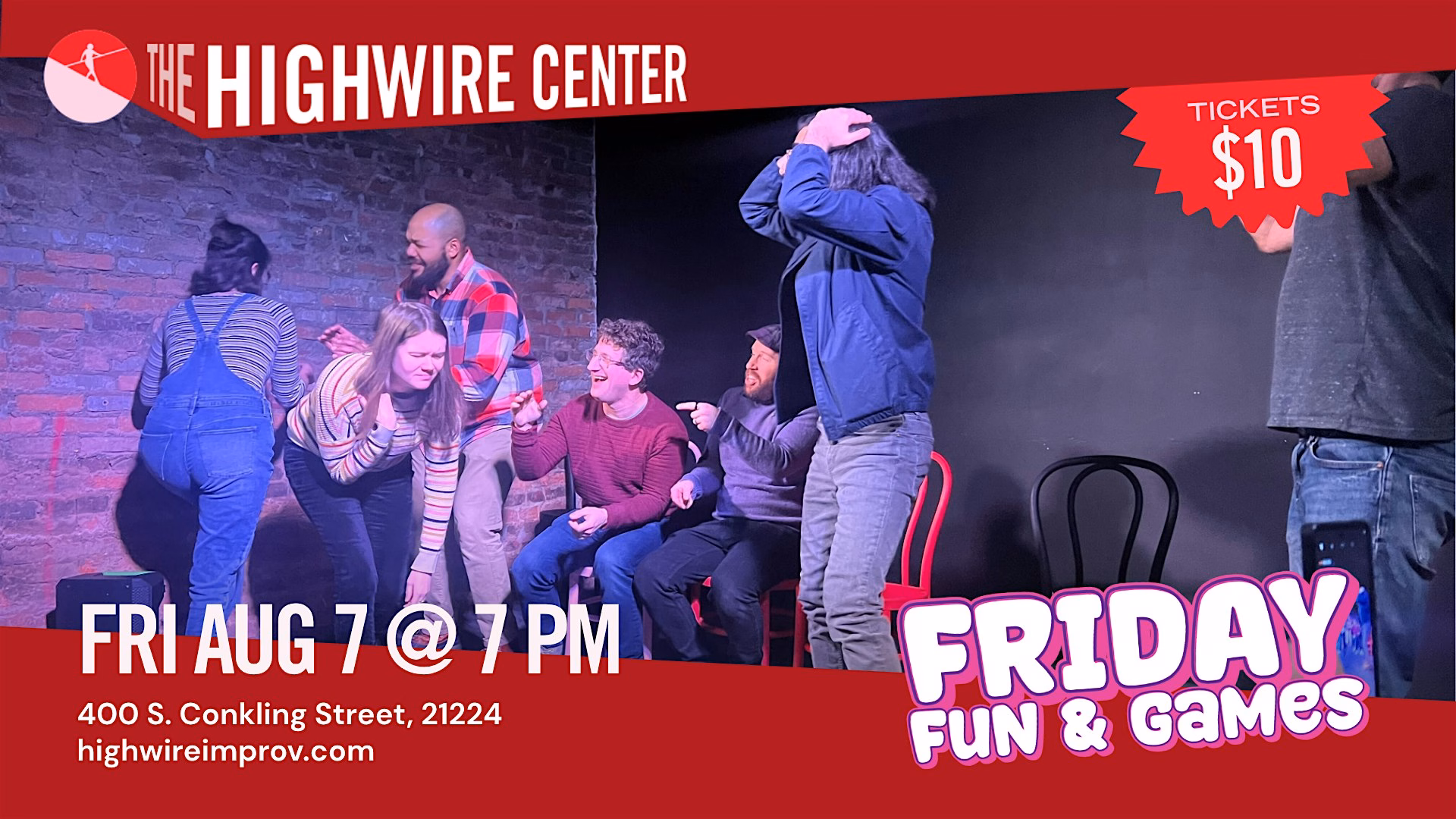 Friday Fun and Games: Improv Comedy at the Highwire Center!