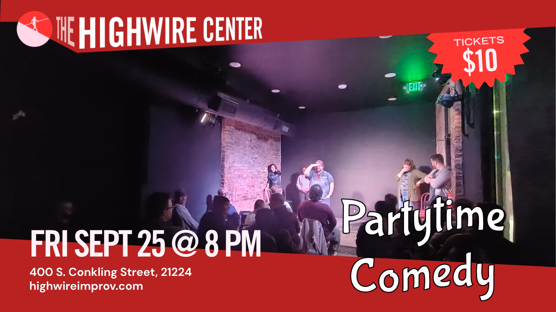 Partytime Comedy: Improv Comedy at the Highwire Center!
