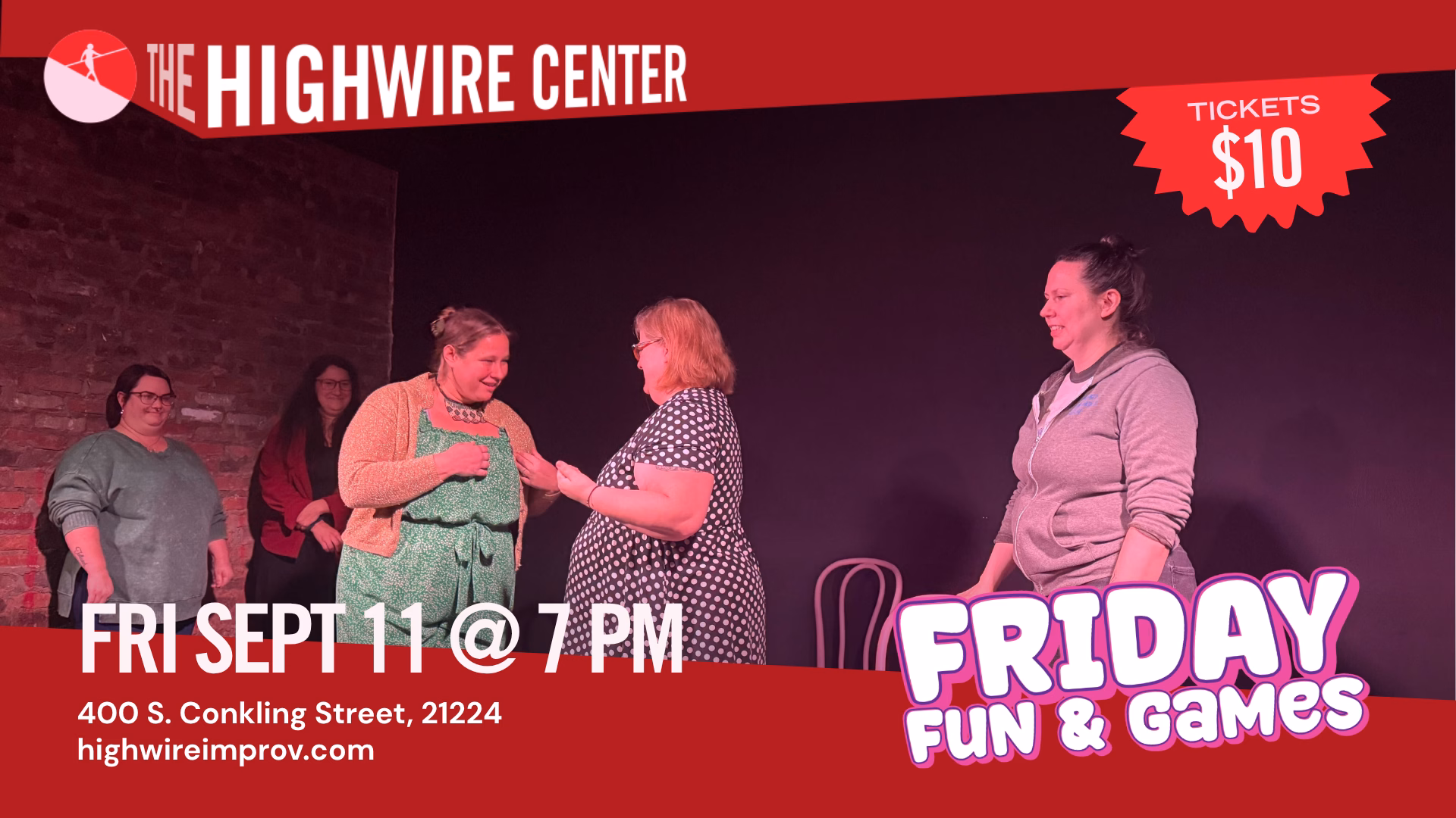 Friday Fun and Games: Improv Comedy at the Highwire Center!