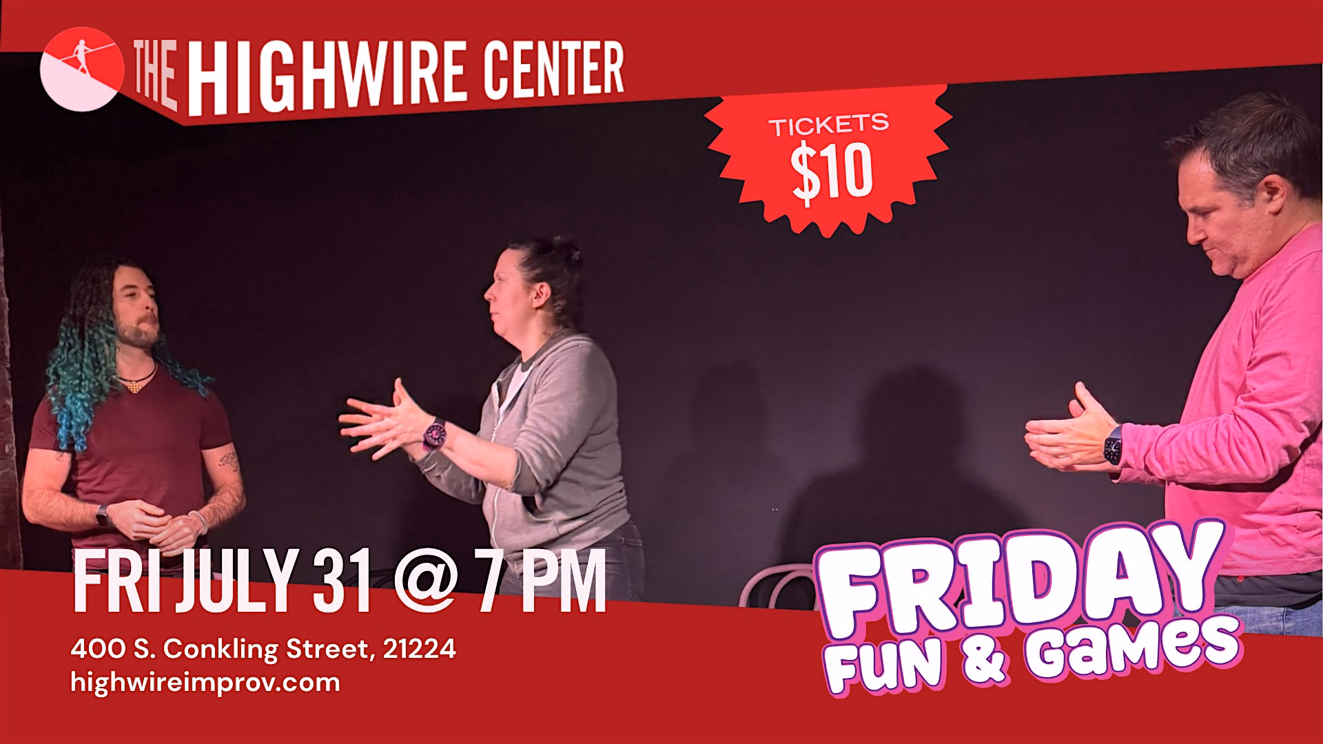 Friday Fun and Games: Improv Comedy at the Highwire Center!