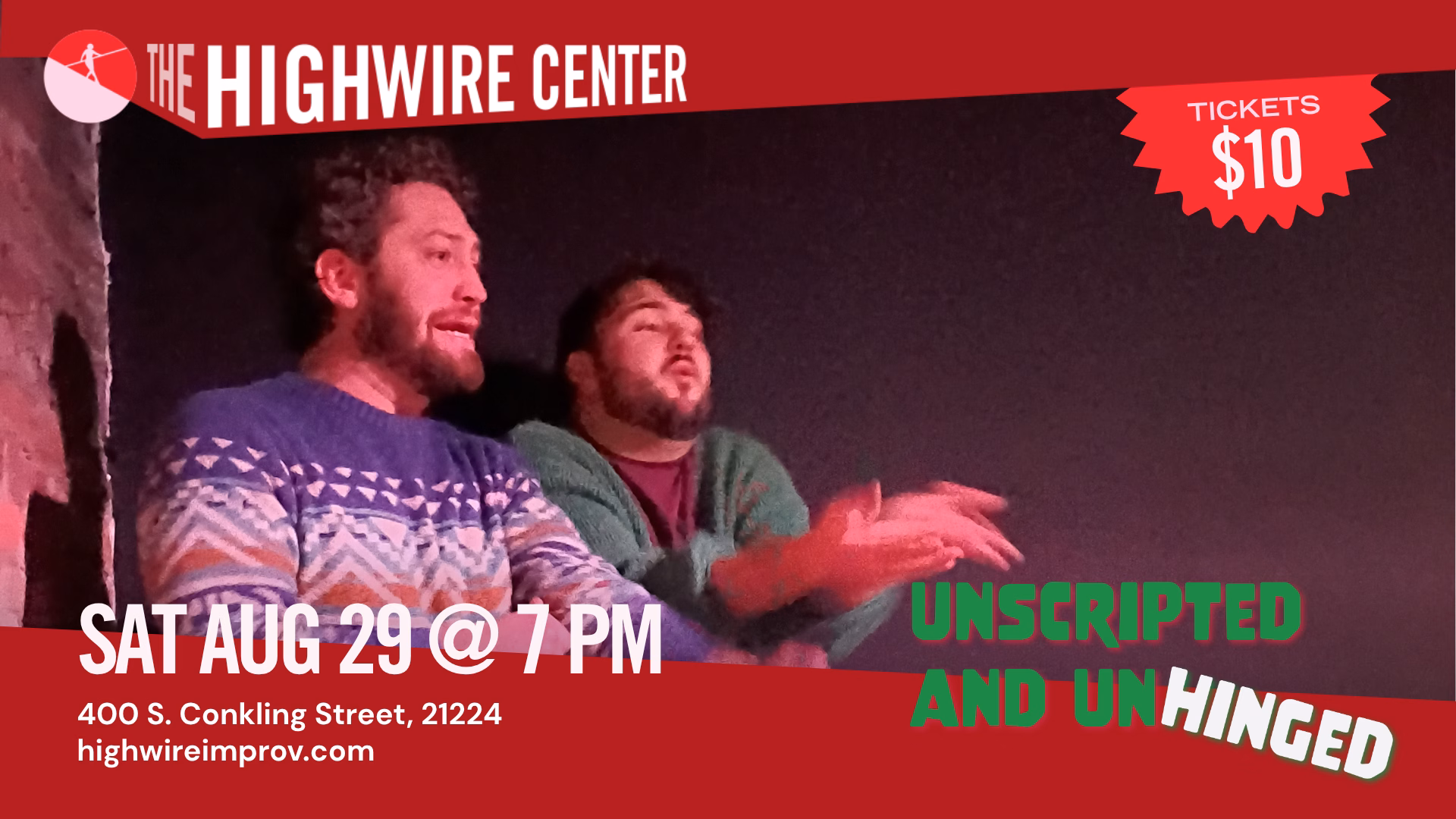 Unscripted and Unhinged: Improv Comedy at the Highwire Center!