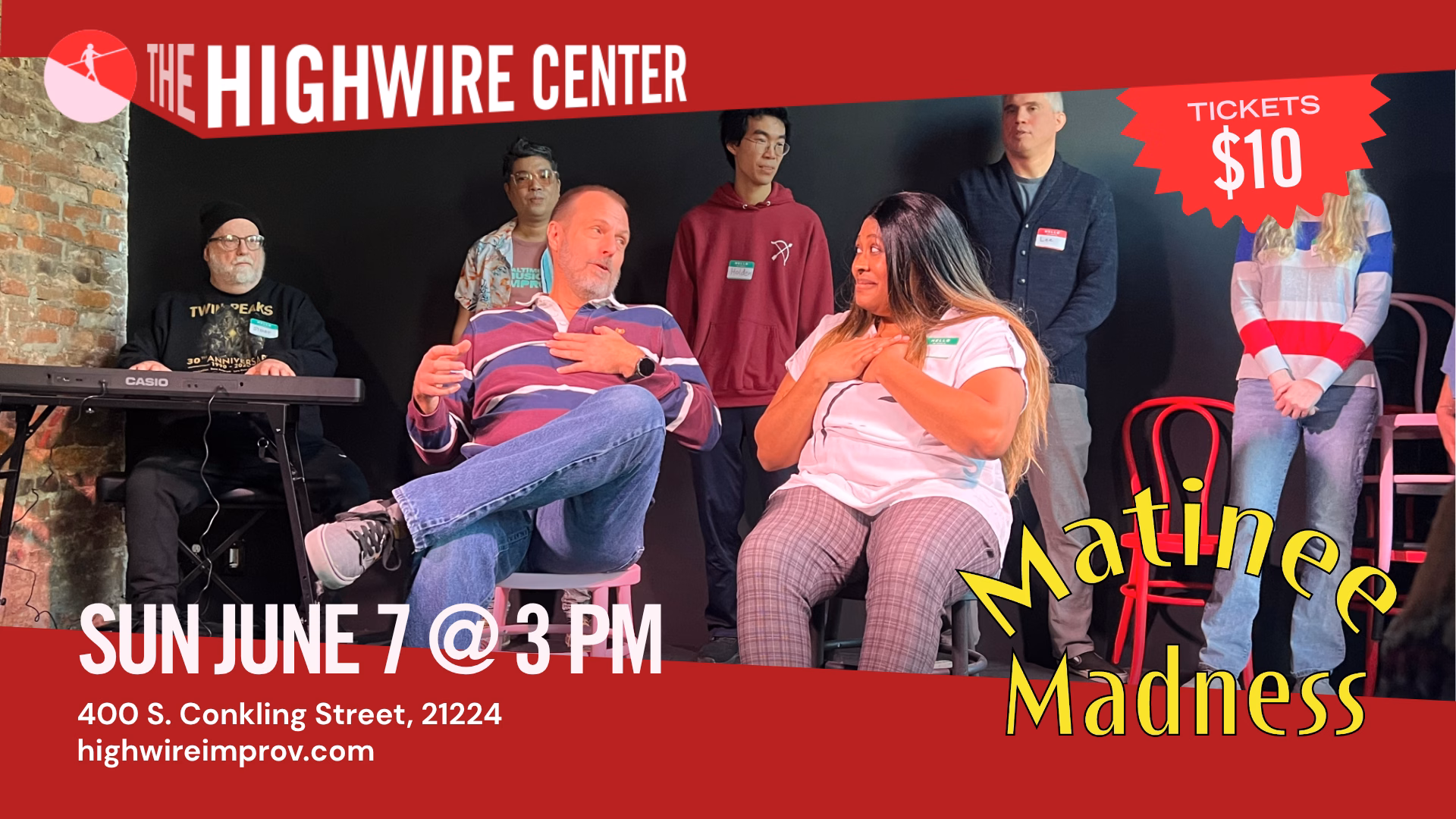 Matinee Comedy : Improv at The Highwire Center!