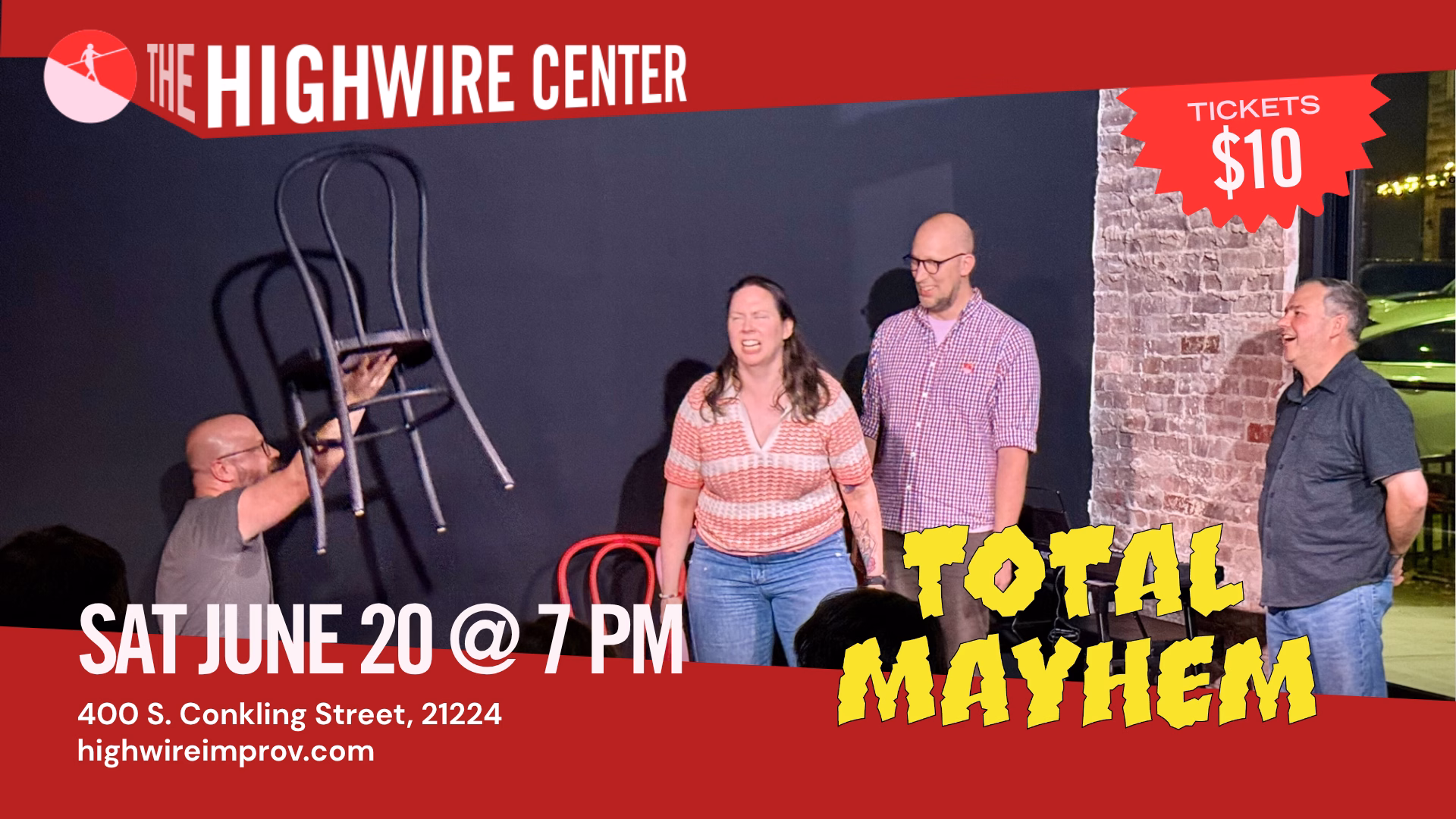 Total Mayhem: Improv Comedy at The Highwire Center!