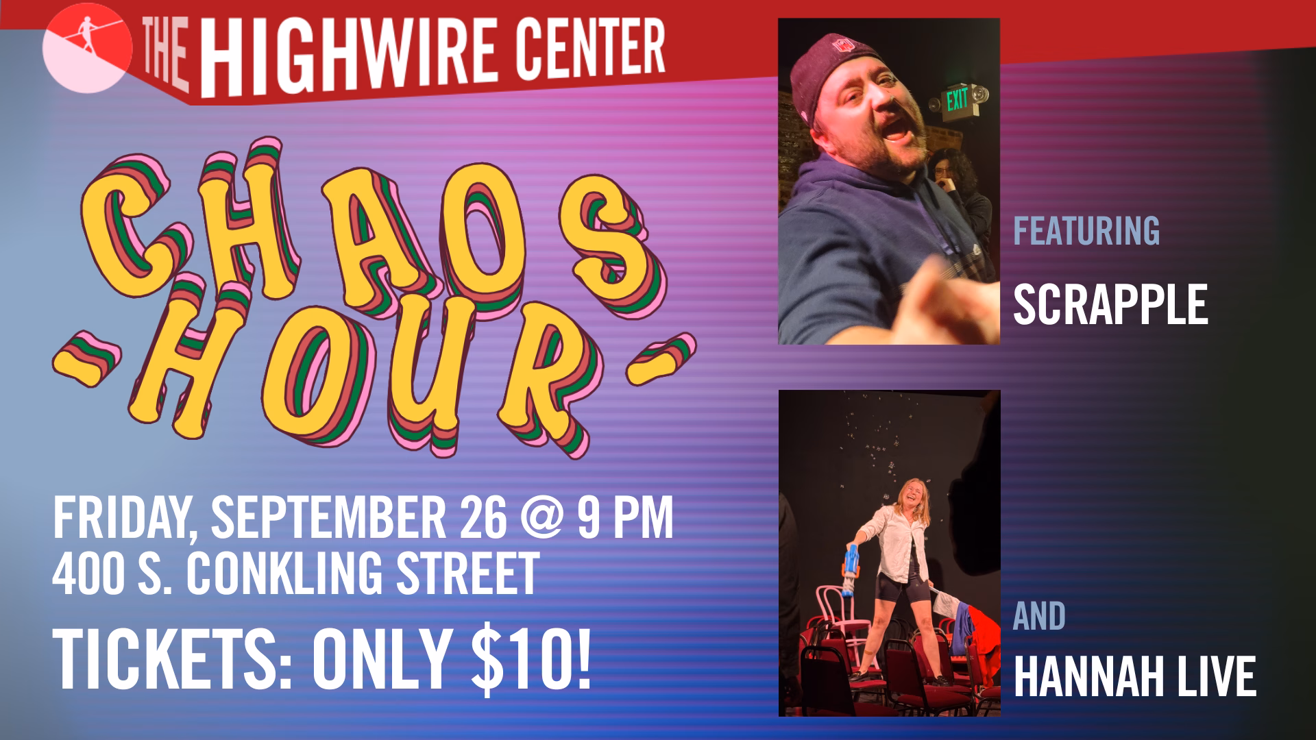 Chaos Hour: Improv at The Highwire Center!