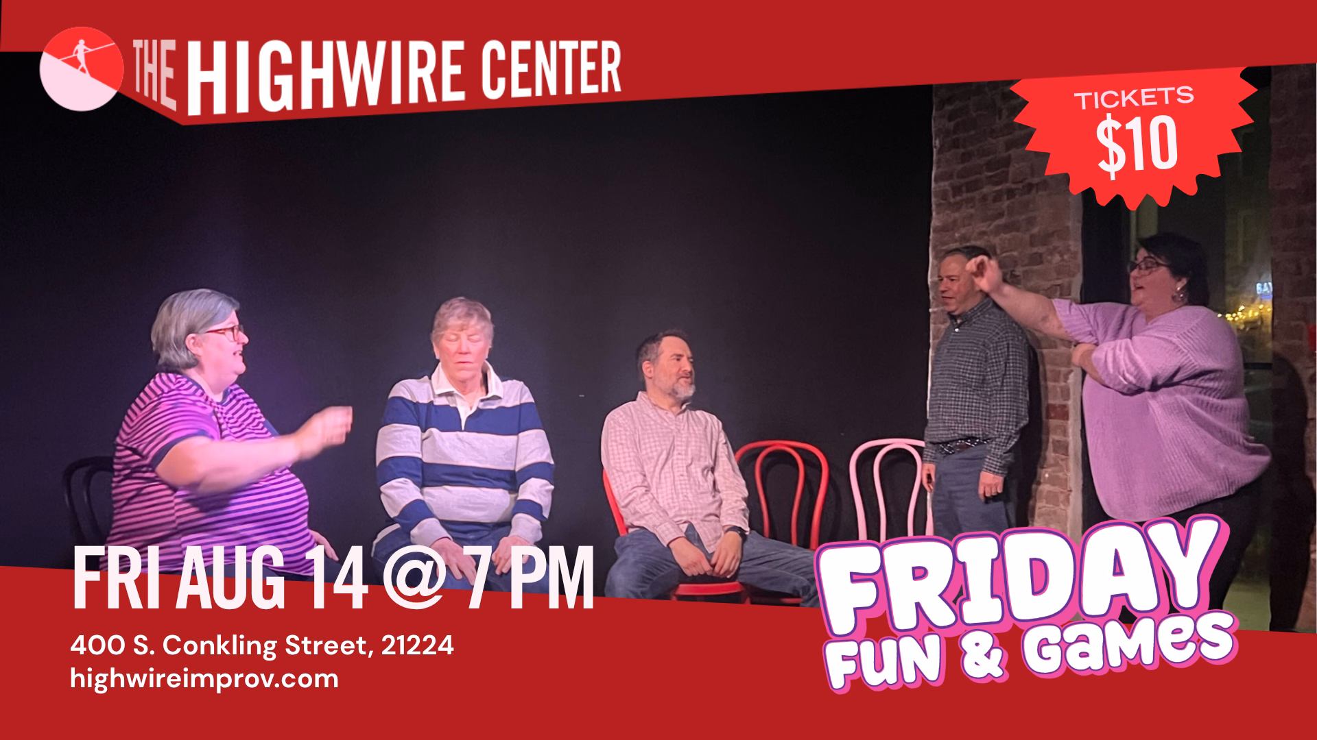 Friday Fun and Games: Improv Comedy at the Highwire Center!